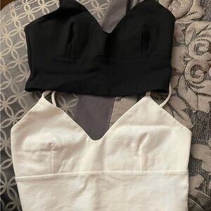 Elegant Black and White Women's Crop Tops